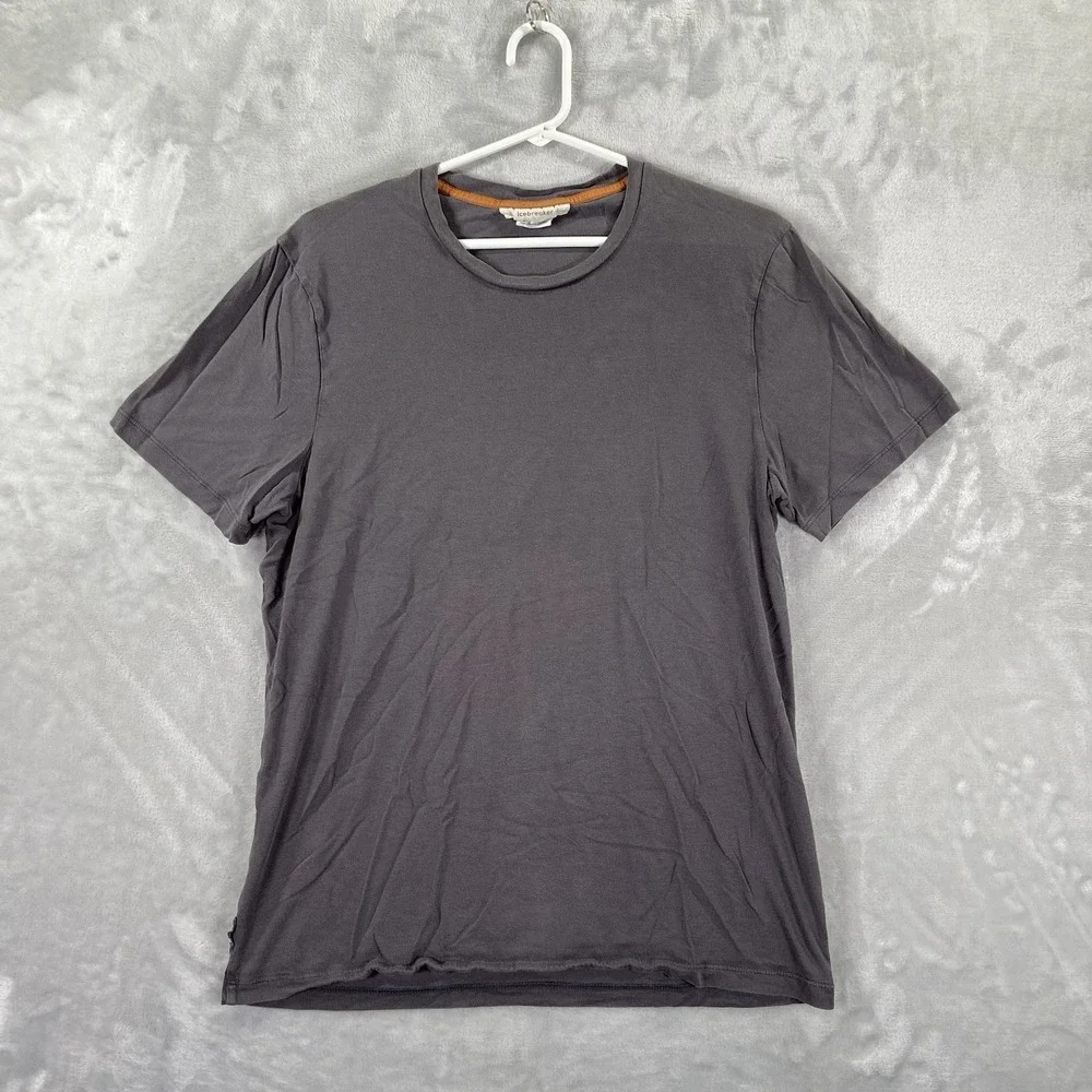 Icebreaker T-Shirt Mens Medium Crew Neck Short Sleeve Cotton Lyocell Pullover